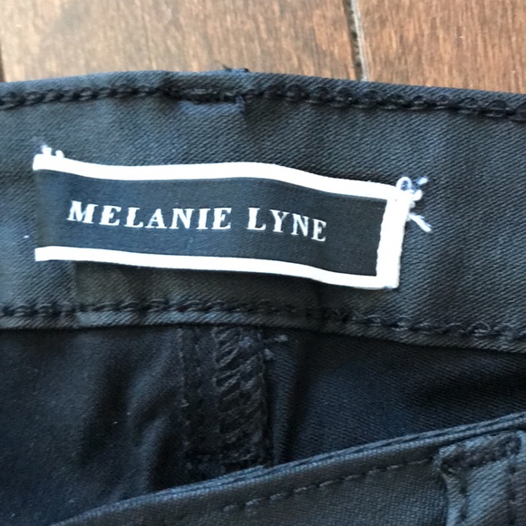 Melanie Lyne Coated black skinny pants NWT size 8 - Picture 4 of 7